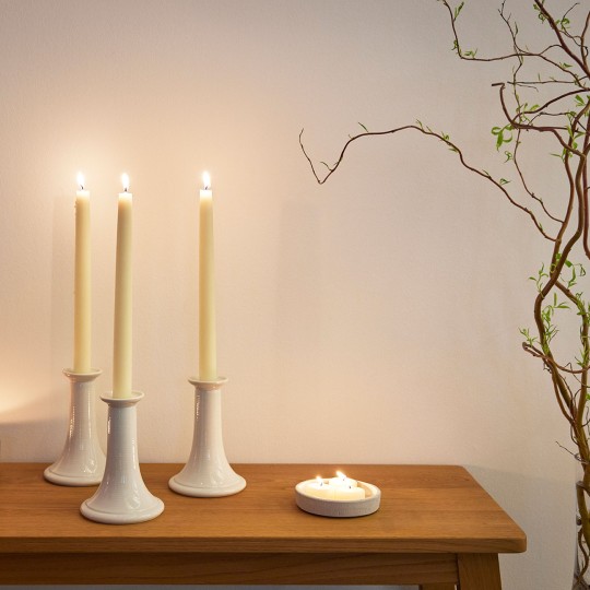 Tafelkerze/Leuchterkerze gross, naturweiß, 1 Stück Tafelkerze/Leuchterkerze gross, naturweiß, 1 Stück